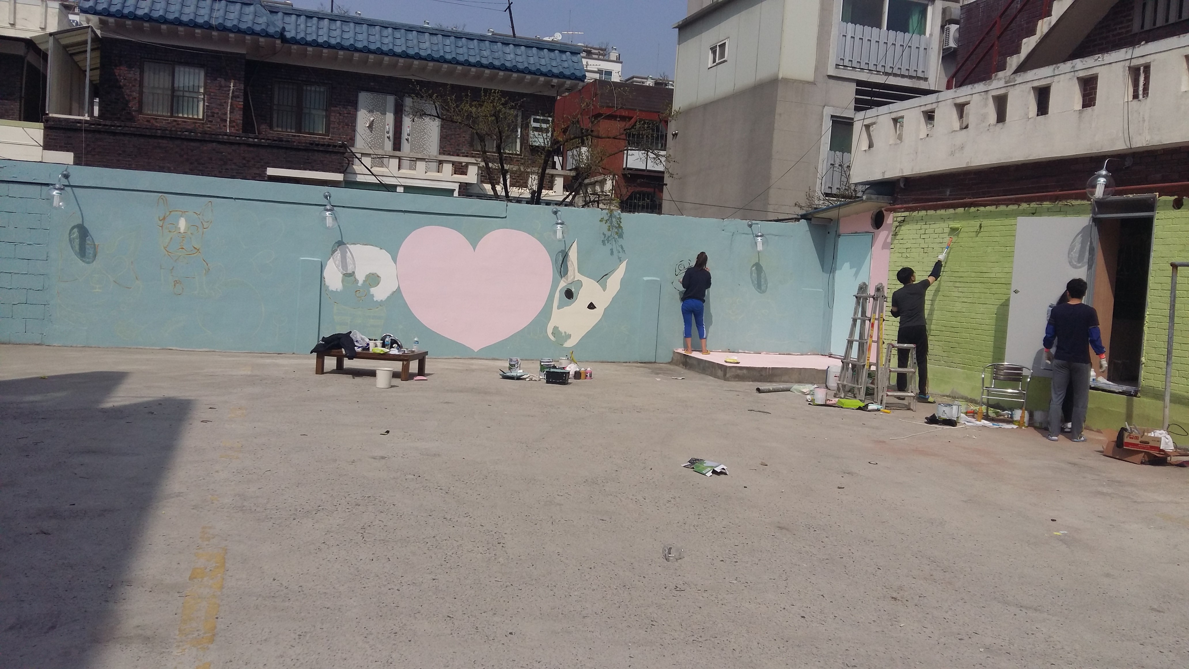 타일위에 에폭시 (원대앞 동물병원)